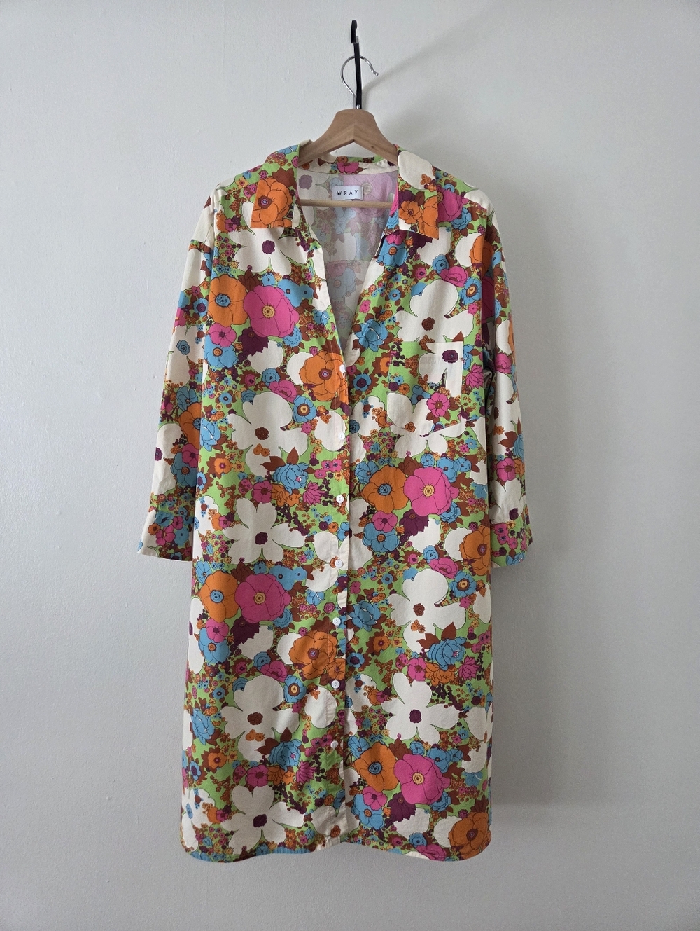 Wray Psychedelic Floral Shirt Dress